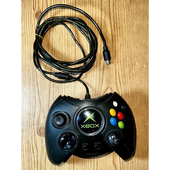 OEM Microsoft Original Xbox BLACK Wired Gaming Controller X08-17160 Genuine XB